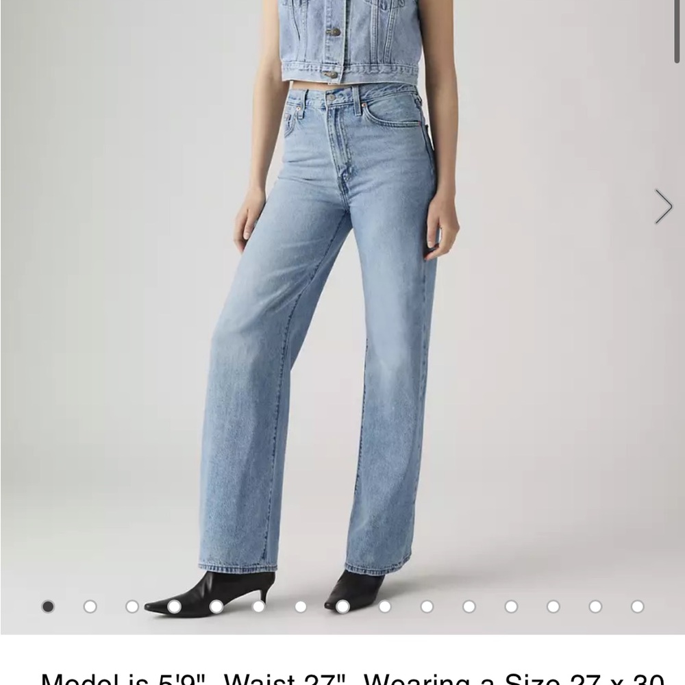 Levi ribcage wide leg jeans